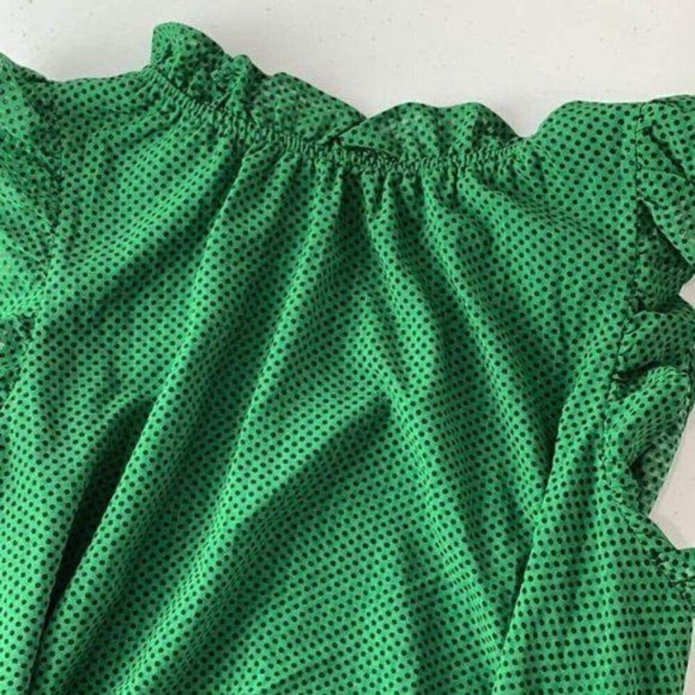 Who What Wear Green Microdot Dress Sleeveless New - Picture 3 of 6
